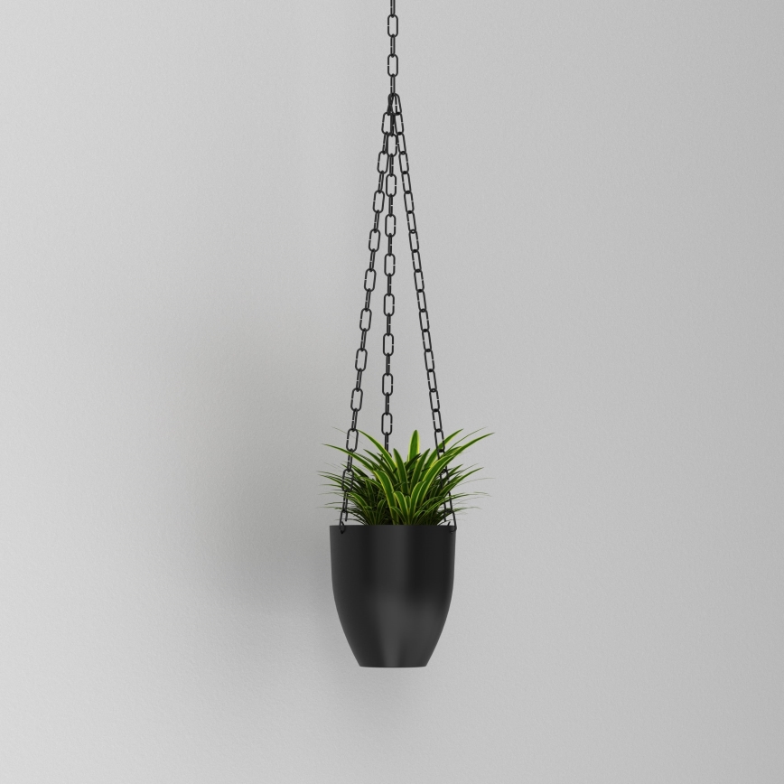 Závěsný květináč 155x17 cm černá