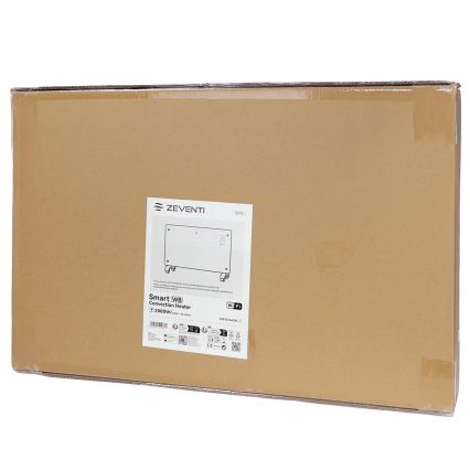 ZEVENTI - Chytrý elektrický přímotop/konvektor s LCD displejem ECO/1000/2000W/230V Wi-Fi bílá