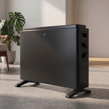 ZEVENTI - Elektrický přímotop/konvektor 800/1200/2000W/230V černá
