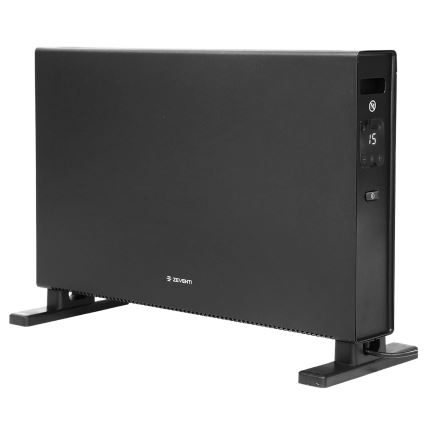 ZEVENTI - Elektrický přímotop/konvektor s LCD displejem ECO/1250/2000W/230V černá + dálkové ovládání