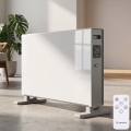 ZEVENTI - Elektrický přímotop/konvektor s LCD displejem  ECO/1250/2000W/230V bílá + dálkové ovládání