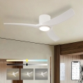 ZEVENTI - LED Stmívatelný stropní ventilátor ORBITO LED/24W/230V 3000/4000/6000K Wi-Fi Tuya bílá + dálkové ovládání