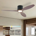 ZEVENTI - LED Stmívatelný stropní ventilátor VENTORA LED/24W/230V 3000/4000/6000K Wi-Fi Tuya černá/ořech + dálkové ovládání