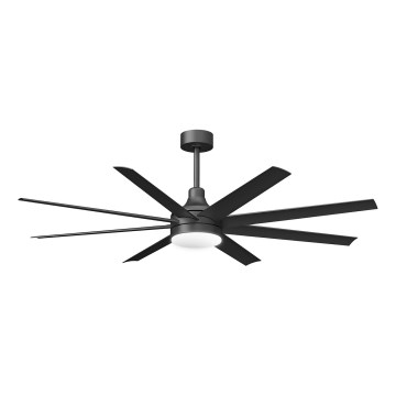 ZEVENTI - LED Stmívatelný stropní ventilátor WALKIKI LED/24W/230V 2700-6500K 165 cm černá + dálkové ovládání
