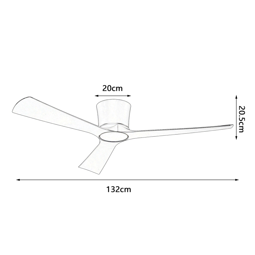 ZEVENTI - LED Stmívatelný stropní ventilátor AUREX LED/24W/230V 3000/4000/6000K Wi-Fi Tuya bílá + dálkové ovládání