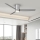 ZEVENTI - LED Stropní ventilátor BARROSA LED/18W/230V 3000/4000/6000K Wi-Fi Tuya matný chrom + dálkové ovládání