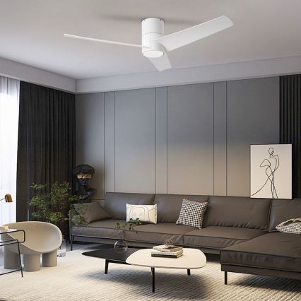 ZEVENTI - LED Stropní ventilátor BARROSA LED/18W/230V 3000/4000/6000K Wi-Fi Tuya bílá + dálkové ovládání
