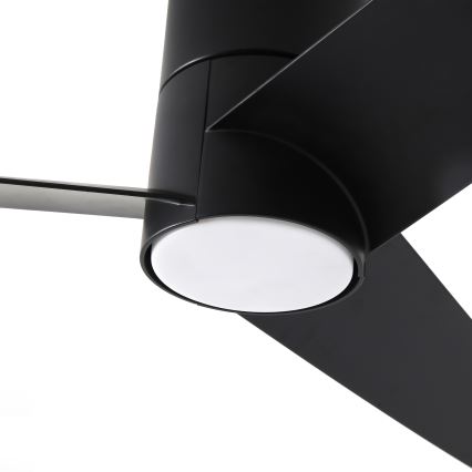 ZEVENTI - LED Stropní ventilátor BARROSA LED/18W/230V 3000/4000/6000K Wi-Fi Tuya černá + dálkové ovládání
