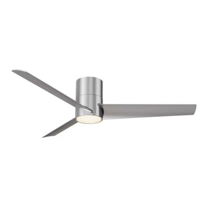 ZEVENTI - LED Stropní ventilátor BARROSA LED/18W/230V 3000/4000/6000K Wi-Fi Tuya matný chrom + dálkové ovládání