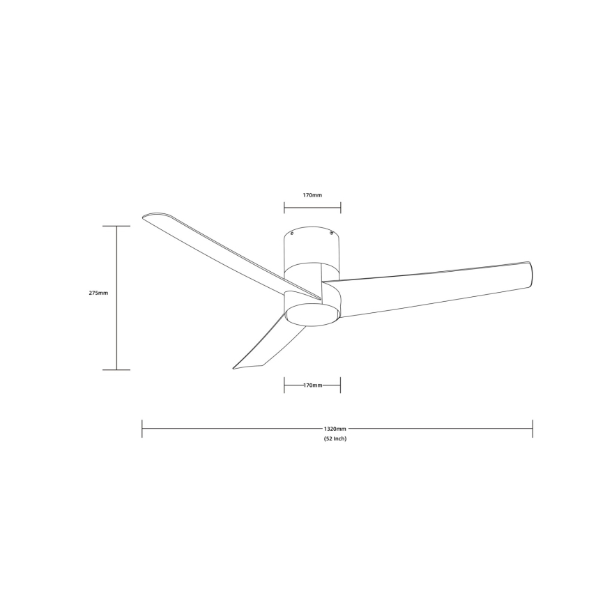 ZEVENTI - LED Stropní ventilátor BARROSA LED/18W/230V 3000/4000/6000K Wi-Fi Tuya matný chrom + dálkové ovládání