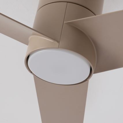ZEVENTI - LED Stropní ventilátor BARROSA LED/18W/230V 3000/4000/6000K Wi-Fi Tuya béžová + dálkové ovládání