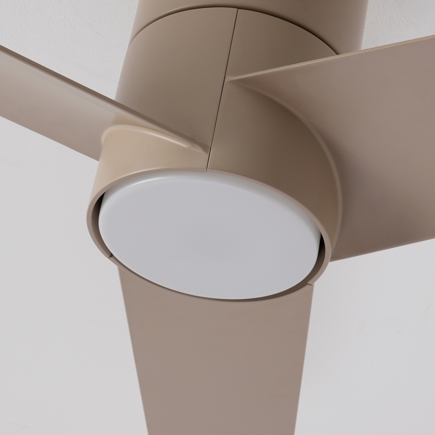 ZEVENTI - LED Stropní ventilátor BARROSA LED/18W/230V 3000/4000/6000K Wi-Fi Tuya béžová + dálkové ovládání