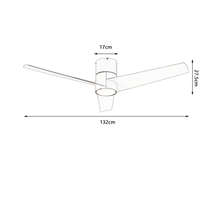 ZEVENTI - LED Stropní ventilátor BARROSA LED/18W/230V 3000/4000/6000K Wi-Fi Tuya béžová + dálkové ovládání