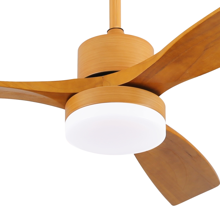 ZEVENTI - LED Stropní ventilátor MARE LED/24W/230V 3000-6000K Wi-Fi Tuya dub + dálkové ovládání