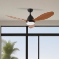 ZEVENTI - LED Stropní ventilátor MURO LED/18W/230V 3000-6000K Wi-Fi Tuya černá + dálkové ovládání