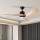 ZEVENTI - LED Stropní ventilátor NATURITO LED/18W/230V 3000-6000K Wi-Fi Tuya černá/dub + dálkové ovládání