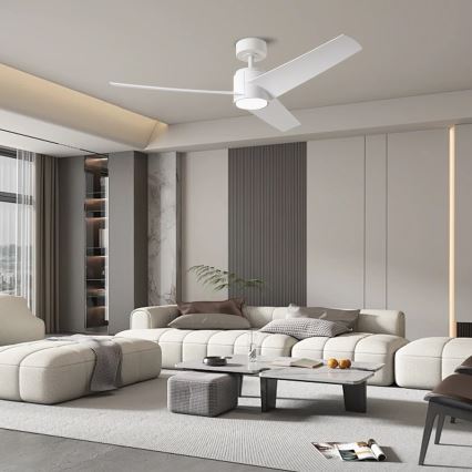 ZEVENTI - LED Stropní ventilátor ORVIETO LED/18W/230V 3000-6000K Wi-Fi Tuya bílá + dálkové ovládání