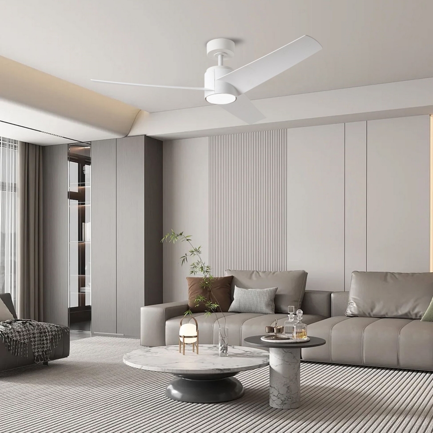 ZEVENTI - LED Stropní ventilátor ORVIETO LED/18W/230V 3000-6000K Wi-Fi Tuya bílá + dálkové ovládání