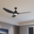 ZEVENTI - LED Stropní ventilátor URBINO LED/20W/230V 3000/4000/6000K Wi-Fi Tuya černá + dálkové ovládání
