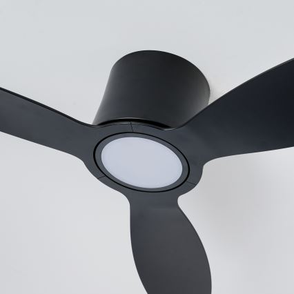 ZEVENTI - LED Stmívatelný stropní ventilátor VENTORA LED/24W/230V 3000/4000/6000K Wi-Fi Tuya černá + dálkové ovládání