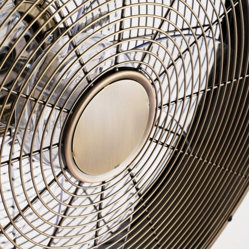 ZEVENTI - Nástěnný ventilátor FANNY 50W/230V pr. 45 cm bronzová + dálkové ovládání