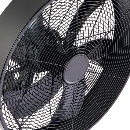 ZEVENTI - Nástěnný ventilátor FANNY 50W/230V pr. 45 cm černá + dálkové ovládání