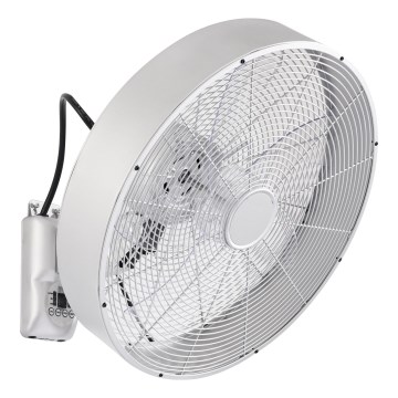 ZEVENTI - Nástěnný ventilátor FANNY 50W/230V matný chrom + dálkové ovládání