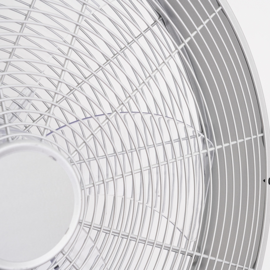 ZEVENTI - Nástěnný ventilátor FANNY 50W/230V pr. 45 cm matný chrom + dálkové ovládání