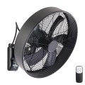 ZEVENTI - Nástěnný ventilátor FANNY 50W/230V pr. 45 cm černá + dálkové ovládání