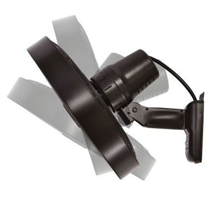 ZEVENTI - Nástěnný ventilátor FREEZE 50W/230V pr. 40 cm černá/hnědá + dálkové ovládání