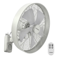 ZEVENTI - Nástěnný ventilátor FREEZE 50W/230V pr. 40 cm bílá + dálkové ovládání