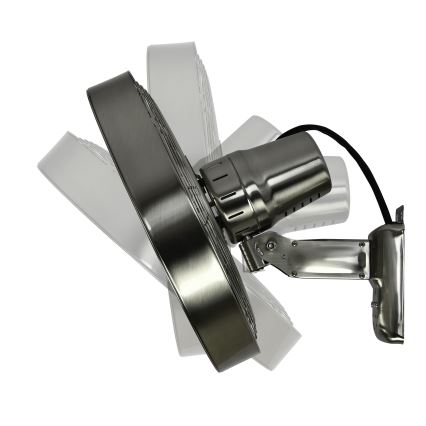 ZEVENTI - Nástěnný ventilátor FREEZE 50W/230V pr. 40 cm matný chrom + dálkové ovládání