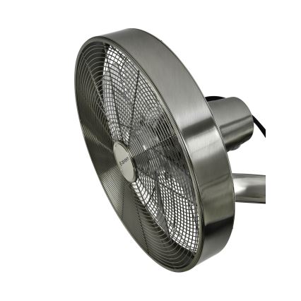ZEVENTI - Nástěnný ventilátor FREEZE 50W/230V pr. 40 cm matný chrom + dálkové ovládání