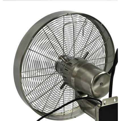 ZEVENTI - Nástěnný ventilátor FREEZE 50W/230V pr. 40 cm matný chrom + dálkové ovládání