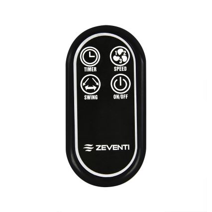 ZEVENTI - Nástěnný ventilátor FREEZE 50W/230V pr. 40 cm matný chrom + dálkové ovládání