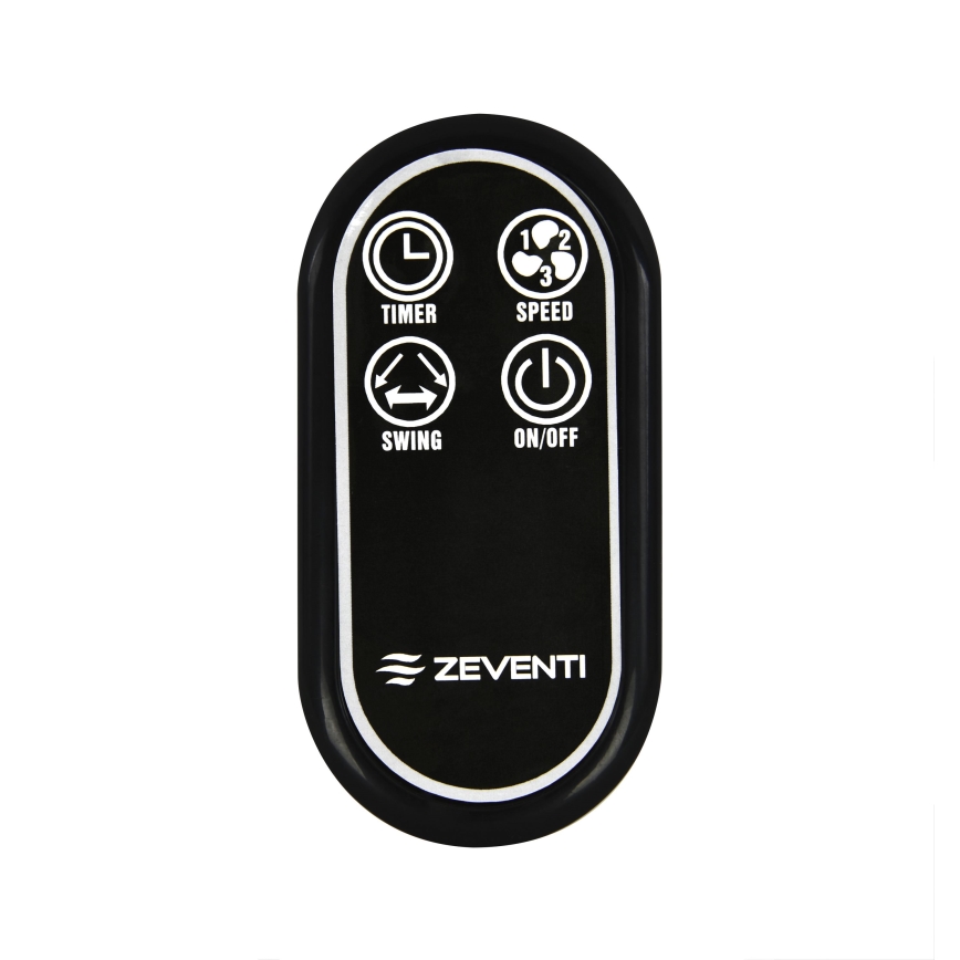 ZEVENTI - Nástěnný ventilátor FREEZE 50W/230V pr. 40 cm matný chrom + dálkové ovládání