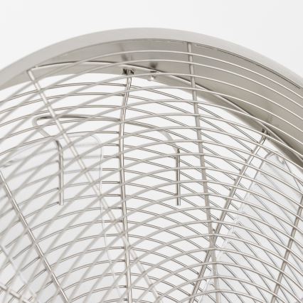 ZEVENTI - Nástěnný ventilátor FREEZE 50W/230V pr. 40 cm matný chrom + dálkové ovládání