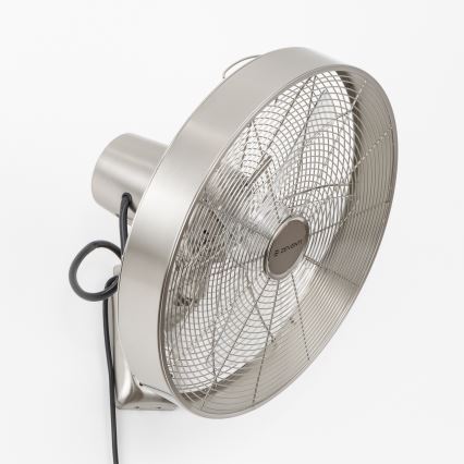 ZEVENTI - Nástěnný ventilátor FREEZE 50W/230V pr. 40 cm matný chrom + dálkové ovládání