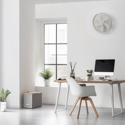 ZEVENTI - Nástěnný ventilátor FREEZE 50W/230V pr. 45 cm bílá + dálkové ovládání