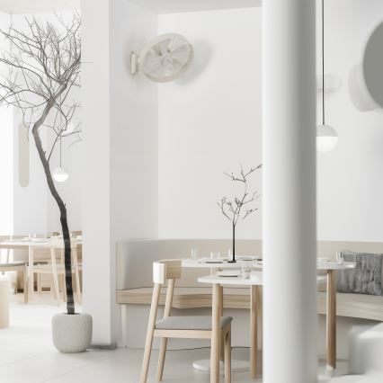 ZEVENTI - Nástěnný ventilátor FREEZE 50W/230V pr. 45 cm bílá + dálkové ovládání