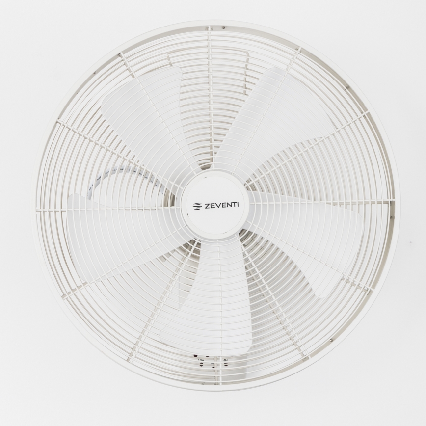 ZEVENTI - Nástěnný ventilátor FREEZE 50W/230V pr. 45 cm bílá + dálkové ovládání