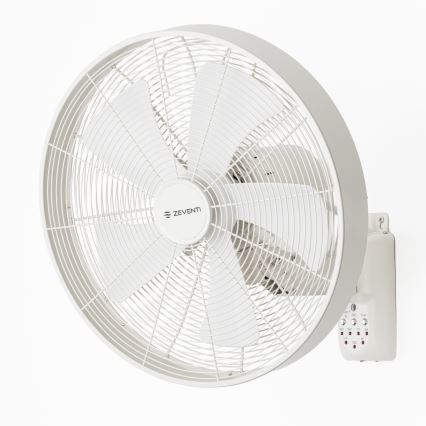ZEVENTI - Nástěnný ventilátor FREEZE 50W/230V pr. 45 cm bílá + dálkové ovládání