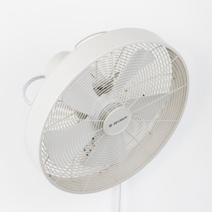 ZEVENTI - Nástěnný ventilátor FREEZE 50W/230V pr. 45 cm bílá + dálkové ovládání