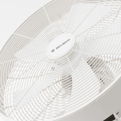 ZEVENTI - Nástěnný ventilátor FREEZE 50W/230V pr. 45 cm bílá + dálkové ovládání