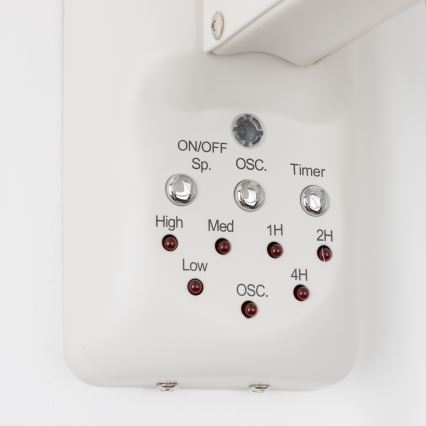 ZEVENTI - Nástěnný ventilátor FREEZE 50W/230V pr. 45 cm bílá + dálkové ovládání