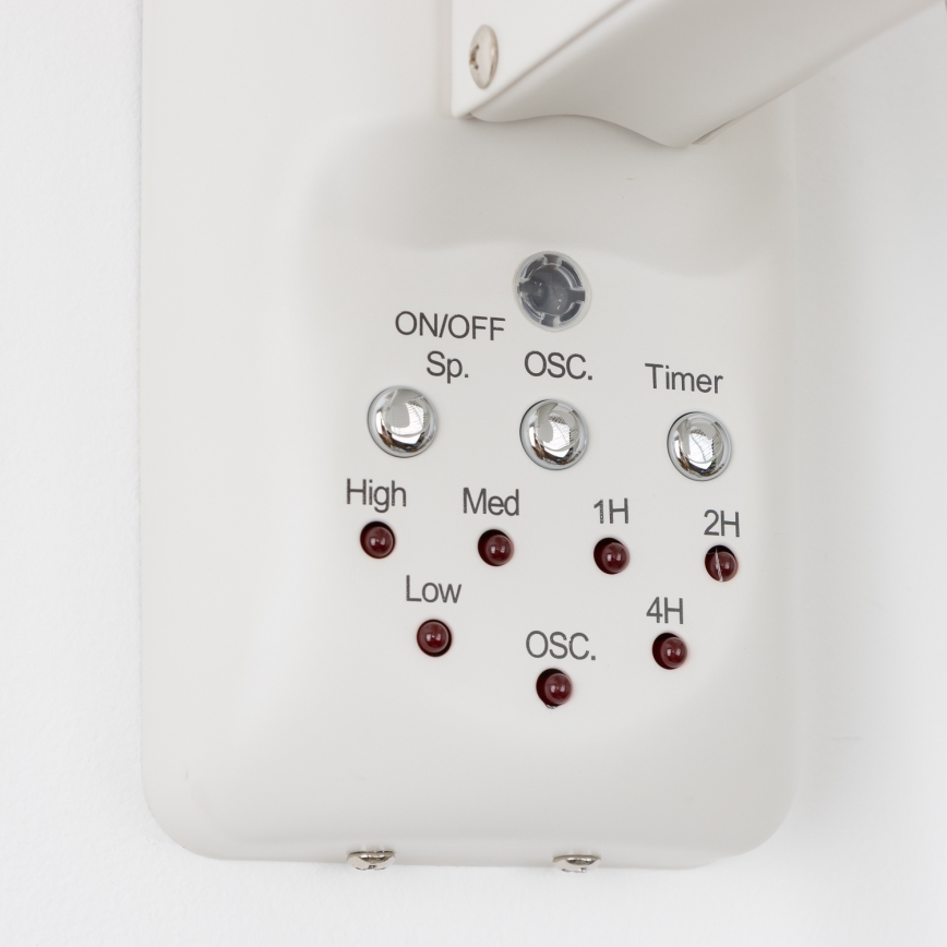 ZEVENTI - Nástěnný ventilátor FREEZE 50W/230V pr. 45 cm bílá + dálkové ovládání