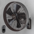 ZEVENTI - Nástěnný ventilátor FREEZE 50W/230V pr. 45 cm černá/hnědá + dálkové ovládání