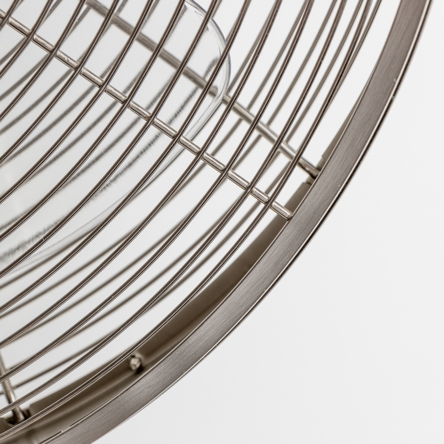 ZEVENTI - Nástěnný ventilátor FREEZE 50W/230V pr. 45 cm matný chrom + dálkové ovládání