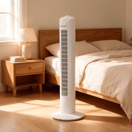 ZEVENTI - Sloupový ventilátor FLOW 45W/230V bílá