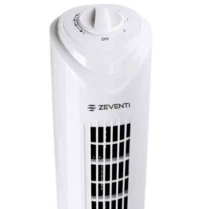 ZEVENTI - Sloupový ventilátor FLOW 45W/230V bílá